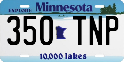MN license plate 350TNP