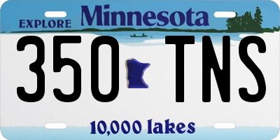 MN license plate 350TNS