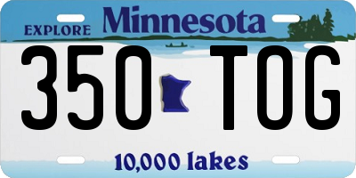 MN license plate 350TOG