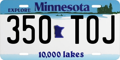 MN license plate 350TOJ