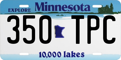 MN license plate 350TPC