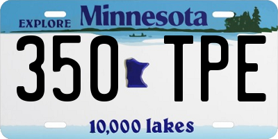 MN license plate 350TPE