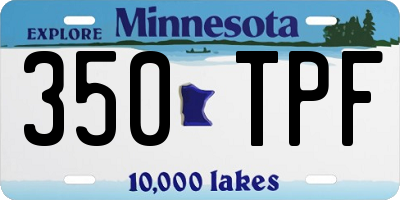 MN license plate 350TPF