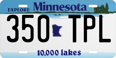 MN license plate 350TPL