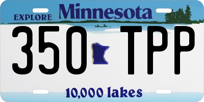 MN license plate 350TPP