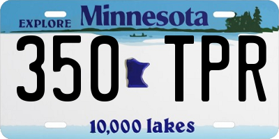 MN license plate 350TPR