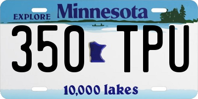 MN license plate 350TPU