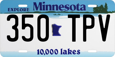 MN license plate 350TPV