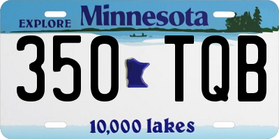 MN license plate 350TQB