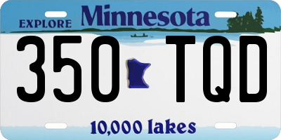 MN license plate 350TQD