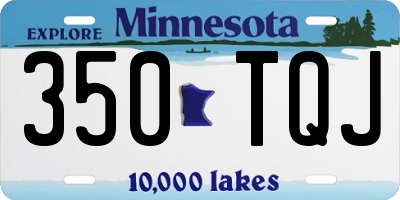 MN license plate 350TQJ