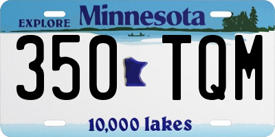 MN license plate 350TQM
