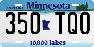 MN license plate 350TQO