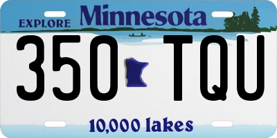 MN license plate 350TQU