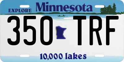 MN license plate 350TRF