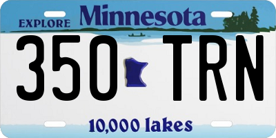 MN license plate 350TRN