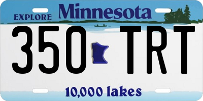 MN license plate 350TRT