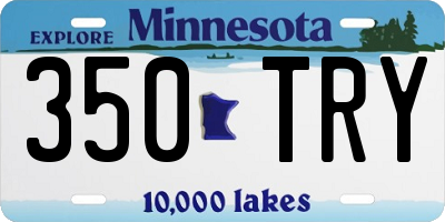 MN license plate 350TRY