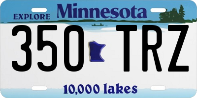 MN license plate 350TRZ