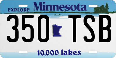 MN license plate 350TSB
