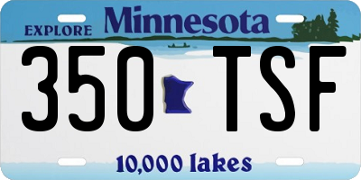 MN license plate 350TSF