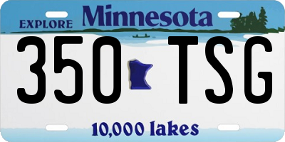 MN license plate 350TSG