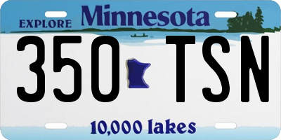 MN license plate 350TSN