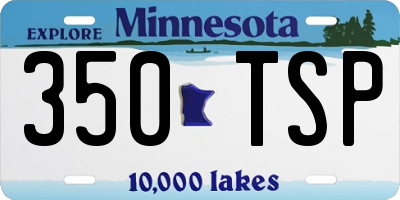 MN license plate 350TSP