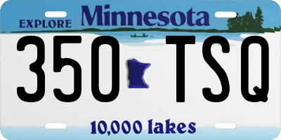 MN license plate 350TSQ