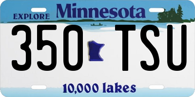 MN license plate 350TSU