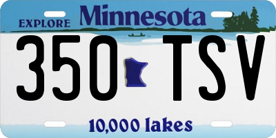 MN license plate 350TSV