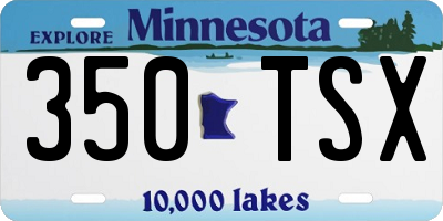 MN license plate 350TSX