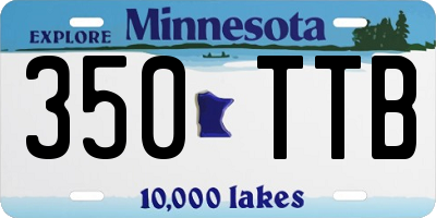 MN license plate 350TTB