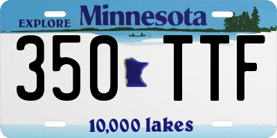 MN license plate 350TTF