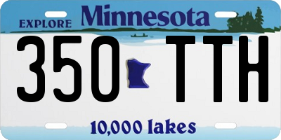MN license plate 350TTH