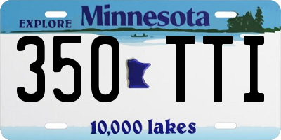 MN license plate 350TTI