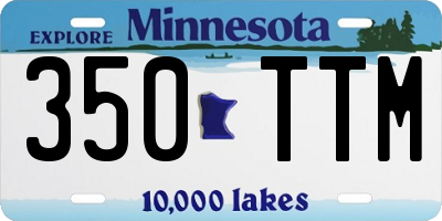 MN license plate 350TTM