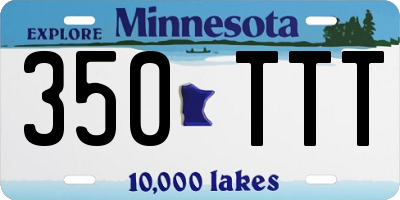 MN license plate 350TTT