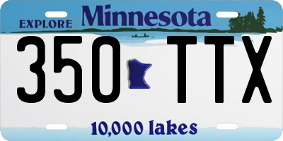 MN license plate 350TTX