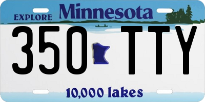 MN license plate 350TTY