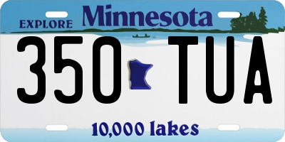 MN license plate 350TUA