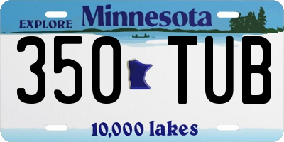 MN license plate 350TUB