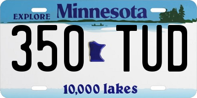MN license plate 350TUD