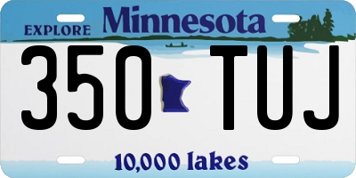 MN license plate 350TUJ