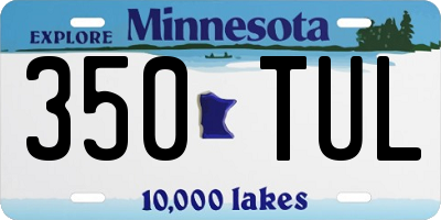 MN license plate 350TUL