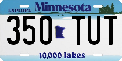 MN license plate 350TUT