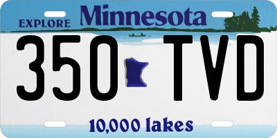 MN license plate 350TVD