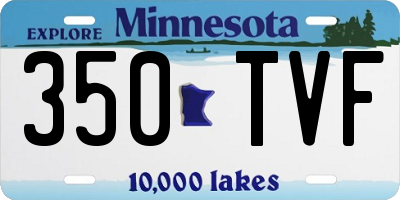 MN license plate 350TVF
