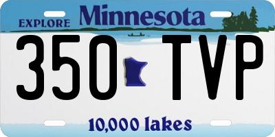 MN license plate 350TVP