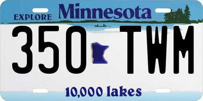 MN license plate 350TWM